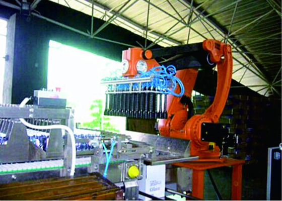 China Robotachtige Automatische de Machineplc van de Gevalverpakker Controlehoge snelheid voor Drankflessen leverancier